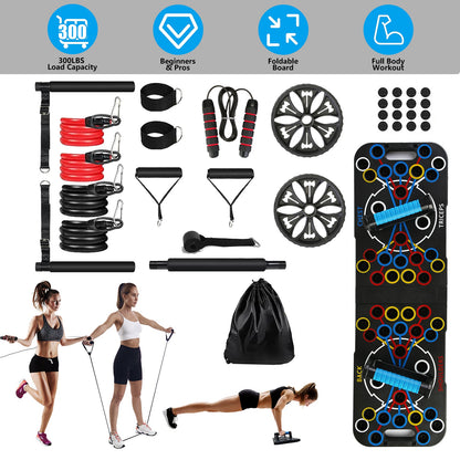 Portable Push Up Board with 15 Accessories Set