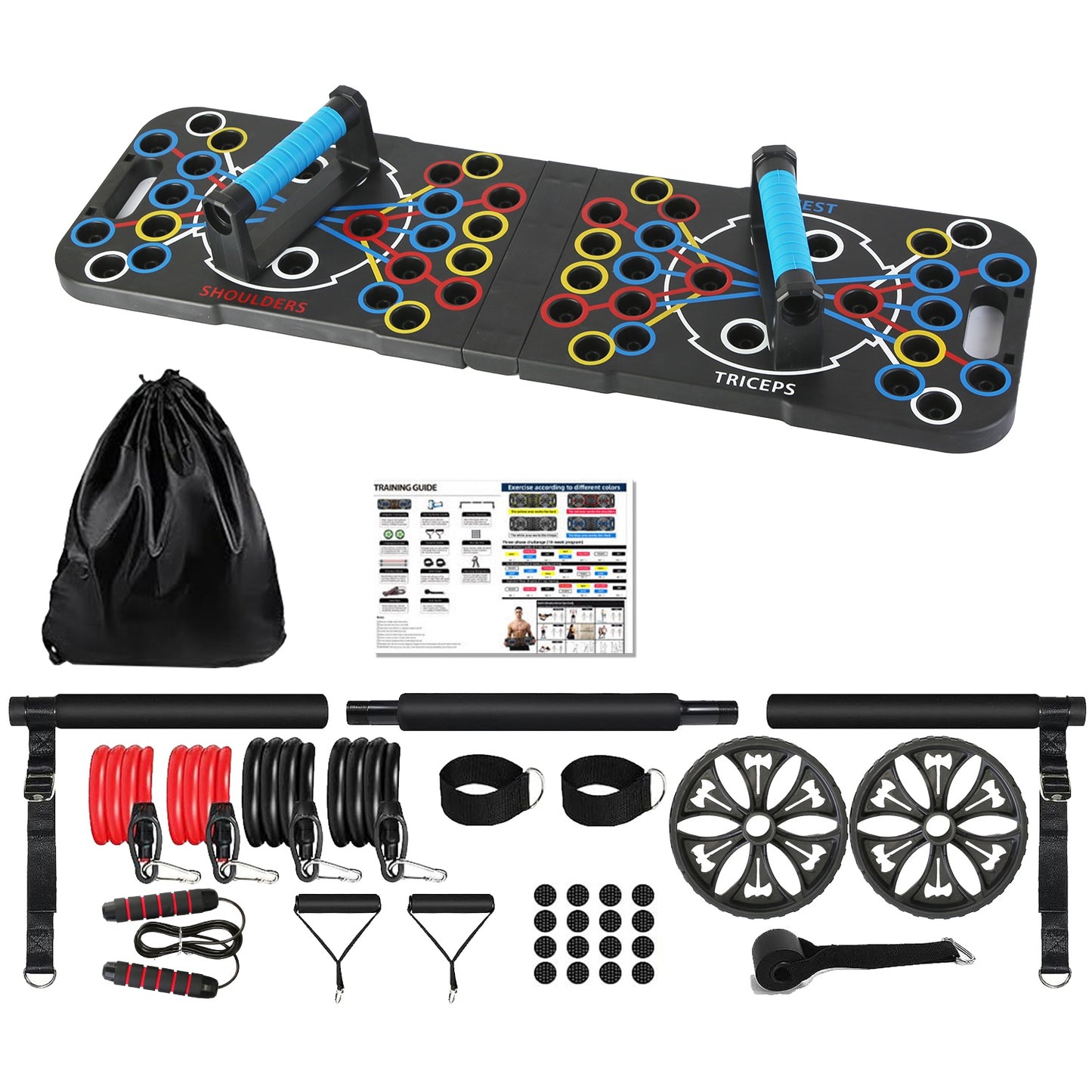 Portable Push Up Board with 15 Accessories Set