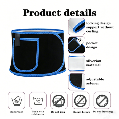 Waist Trimmer Belt for Men and Women Sweat Sauna Wrap for Belly Fat Burning and Waist Training Support