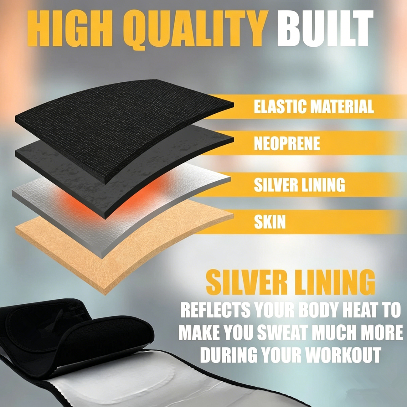 Waist Trimmer Belt for Men and Women Sweat Sauna Wrap for Belly Fat Burning and Waist Training Support