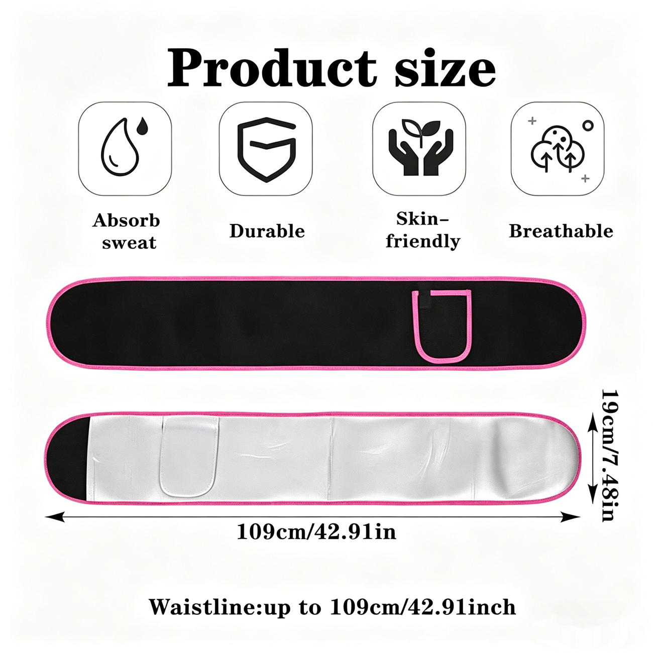 Waist Trimmer Belt for Men and Women Sweat Sauna Wrap for Belly Fat Burning and Waist Training Support